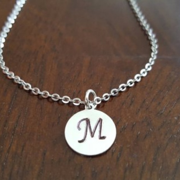 Stainless Steel Initial Necklace - Picture 2 of 5
